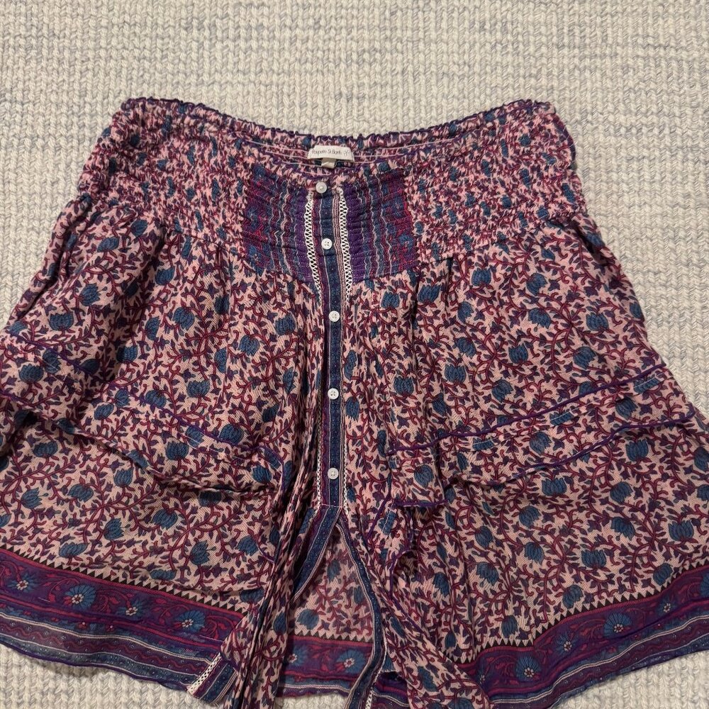 Poupette St Barth Skirt Sz L Pink Floral